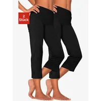 corsaire lot de 2 pantalons basiques longueur 3/4 - vivance active - 2x noir
