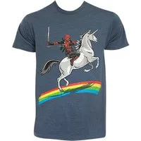 t-shirt deadpool - rainbow unicorn