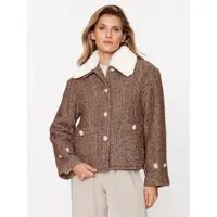 custommade manteau en laine herta 999511880 marron regular fit