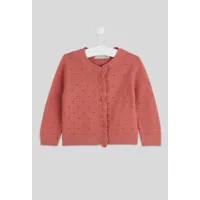 cardigan manches longues col rond fantaisie