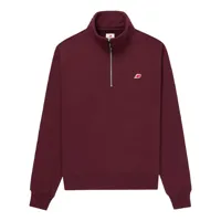 new balance unisexe made in usa quarter zip pullover en rouge, cotton fleece, taille s