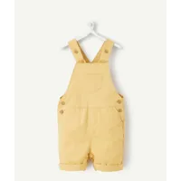 salopette courte jaune bébé garçon avec poches