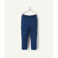 pantalon chino évolutif bleu marine avec cordons en fibres recyclées