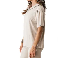 ginadan natural short sleeve hoodie gris 2xl femme