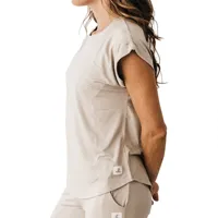 ginadan natural short sleeve t-shirt gris 2xl femme