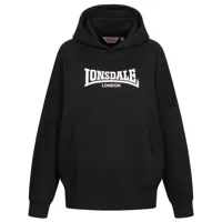 lonsdale stringston hoodie noir m femme