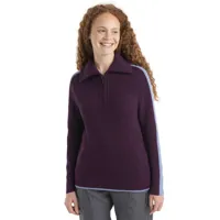 icebreaker lodge merino half zip sweater violet s femme