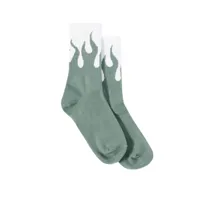 chaussettes à motifs flammes - s